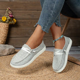 Breakj Women's Shoes New 2023 Leisure Lace With Flat-Bottomed Single Shoes One Foot Lazy