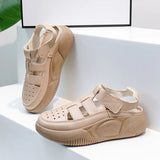 Breakj Small White Shoes Students Korean Version Female Tide 2025 Summer New Thick Platform Increased Breathable Casual Shoes Shot