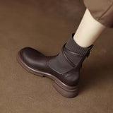 Breakj Bottom Retro Splicing Socks Boots Women In The Fall Of 2025 New Fashion And Leisure Korean Thin Small Short Boots