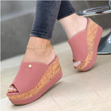 Breakj New Slope And Fish Mouth Slippers Women Thick Letter And Waterproof Table 43 Large Size Cold Slippers
