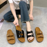 Breakj Bottom Cool Slippers Women Wear 2025 Summer Korean Version Of Retro Leisure Thick With Fashion Toe Beach