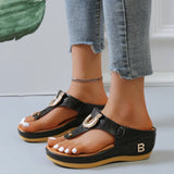 Breakj Large-Size Sandals Fashion Jacket Flip-Flops And Thick-Bottomed Sleek Roman Cool