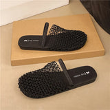 Breakj Red Fishing Net Sandals Women Summer New Wear Seaside Holiday Hollow Sexy Breathable Cool Drag