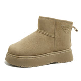 Breakj Thick-Bottomed Snow Boots Women's Winter 2025 Plus Thick Warm Cotton Shoes Women's Casual Sleeve Cotton