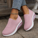 Breakj New Comfortable Shake Shoes Fly Woven Anti-Slip Soft Sole Mother Shoes Mesh Air Cushion Sports Women's
