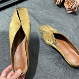 Breakj New Chinese Style Chinese Style Single Shoe Women 2025 French Flat-Bottomed Temperament Bag Half Dragged External Slippers