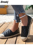 New Fashion Slip on Women's Flat Shoes with Casual Breathable Espadrilles Ladies Comfortable Soft Sole Zapatos De