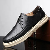 Leather men shoes lace up Breathable Casual Men oxfords Shoes Man Moccasins Driving Brand men shoes