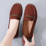 Breakj Single Shoes 2025 Spring And Summer Kraft Bean Shoes Frosted Lazy One Foot Pedal Soft Base Large Mother