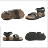 Summer Casual Kids Beach Print Cork Sandals for Girls Boys Children Outdoor Non-slip Flat with Cute Slide