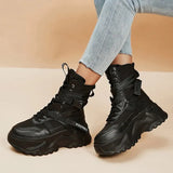 Chunky Platform Ankle Boots Woman 2023 Fashion Buckle Punk Motorcycle Boots for Women Thick Bottom Gothic Shoes