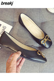 Women Soft Leather Ballerina Flats Comfortable Green Pink Beige Ballet Flats Square Toe korean Boat Shoes Plus Size