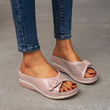 Slippers 2021 Summer Platform Wedge Sandals Women Closed Toe Flat Slippers Women Outdoor Casual Beach Shoes Plus Size