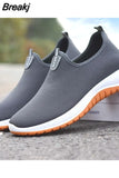 Breathable Shoes for Men Non-slip Wear-resistant Slip on Flat Casual Shoes Fashion Light Sport Walking