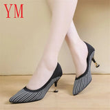 2020 New Spring Women Kitten Heels Pumps Designer Low High Stiletto Big Size Dress Wedding Shoes Blue Beige Black Heels