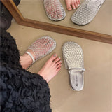 Breakj Red Fishing Net Sandals Women Summer New Wear Seaside Holiday Hollow Sexy Breathable Cool Drag