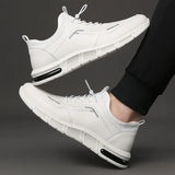 Men's Casual Genuine Leather Shoes Business Lace-up British Platform Comfortable Air Cushion Sports Shoes Loafers for