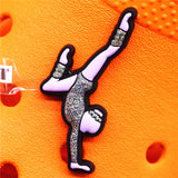 1pcs Nice Gymnastics PVC Shoe Charms Hockey Shoe Accessories Skates Decorations fit Croc Bracelet Kids Gifts