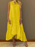 VONDA 2022 Summer Dress Women Vintage Asymmetrical Lace Maxi Long Dress Beach Robe Vestido Holiday Ruffled