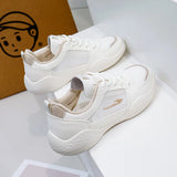 Breakj Summer New Korean Ins Breathable Small White Shoes Women's Hollow Casual Board Shoes Thick Platform Versatile Loose Cake Shoes