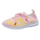 Printed Breathable Sneakers for Women 2023 New Lace Up Non Slip Tennis Shoes Woman Platform Sport Sneaker Plus Size