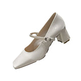 Breakj Elegant Mary Treasure Shoes 2025 Winter New Patent Leather Coarse Shoes Square Light Mouth High Heel Single