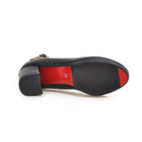 Breakj Word Buckle Single Shoes Spring Single Shoes Shallow Mouth Single Shoes Female Plus Size