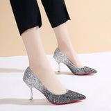 Stiletto Women Pumps Women Shoes Mouth Single Shoes Ladies High Heels Roman Womens Shoes Shallow Pointed High