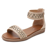 2021 Bohemia Gladiator Ankle Strap Sandals Women Flat Fisherman Sandals Summer Open Toe Roman Shoes Size 9