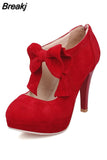 2023 dropship Big Size 30-48 Fashion High Heels Pumps shoes women Spring Summer Bowtie Wedding Party Women Shoes