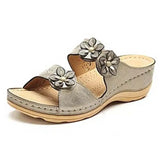Sandals Summer Low-Heel Pumps Shoes Woman Wedges Sweet Flower Platform Women's Sandal Fashion Sandalias Mujer Large