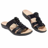 Breakj Summer Sandals New Hollow Slope And Fish Mouth Flowers Leisure Comfortable Sandals Women's Shoes Large