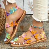 for Women 2023 Hot Sale Bow Decoration Women's Sandals Summer Beach Holiday Women Sandals Casual Light Flat Sandals