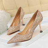 Breakj Versatile Women's Shoes Bridesmaids Wedding Shoes High Heel Shallow Pointed Sexy Nightclub Show Thin Female Singles
