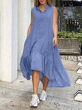 VONDA 2022 Summer Dress Women Vintage Asymmetrical Lace Maxi Long Dress Beach Robe Vestido Holiday Ruffled