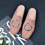 Breakj Bottom Round Half Slippers Women's Leisure Bag Head Retro Lazy Outside Wearing A Follower Muller Single Shoe Size