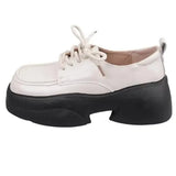 Shoes Ladies Oxfords Women's Clogs Platform Modis British Style Female Footwear Soft 2024 Leather Creepers Cute Cross