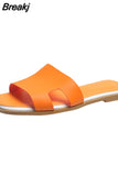 Women's Slippers High Quality Outdoor Fashion Flat Casual Sandals Classic Designer Leather Beach Slippers Women's Plus