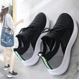 Women Shoes 2022 Spring White New Breathable Sports Mesh Versatile Summer Hollow Walking Flying Woven No-slip Ladies