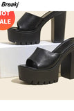 Heels Sandals For Women 2023 Summer Buckle Strap Thick Heels Sandals Simply Casual Comfort Walking Green Heels