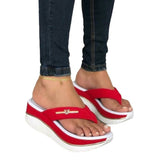 Breakj Large-Size Slope And Thick Base Cool Drag Women Summer New Clip Toe Le-Flops Outdoor Leisure Fashion