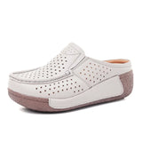 Breakj Version Of The New Lazy Bag Head Half Slippers Women's Summer Penetration Anti-Skid Shoes To Increase The Thick-Sed Loose Cake Small White