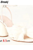2023 Summer Woman Sandals Super High Heel With Butterfly-knot Sweet Lady Office Woman Sandals Shoes Plus Size