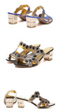 Women Cute Sweet Blue Crystal Peep Toe High Heel Shoes & Sandals Ladies Classic Summer High Heels Party Shoes