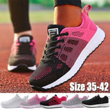 2021 Factory Direct Women Casual Shoes Fashion Breathable Walking Mesh Flat Shoes Sneakers Gym Vulcanized Tenis