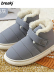 Soft Women Men Boots Down Warm Plush Ankle Snow Female Thick Boots Shoes Couple Toddler Indoor Home Fur