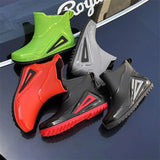 Low Rain Shoes for Men Waterproof Slip on Loafers Rain Shoes Men's Galoshes Rubber Rain Shoes Male Rubber Ankle