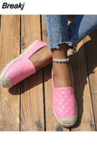 New Fashion Slip on Women's Flat Shoes with Casual Breathable Espadrilles Ladies Comfortable Soft Sole Zapatos De