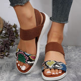Women's Shoes on Sale 2023 Fashion Wedge Heel Platform Women's Sandals Summer New Outdoor Beach Sandals Ladies Elastic
