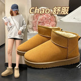 New Snow Women Boots Thickening Plus Velvet Winter Fashion Warm Short Boots Cotton Shoes Women'S Snow Boots Winter
